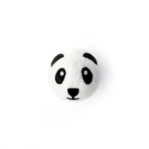 Single white eco dryer ball with smooth rounded shape