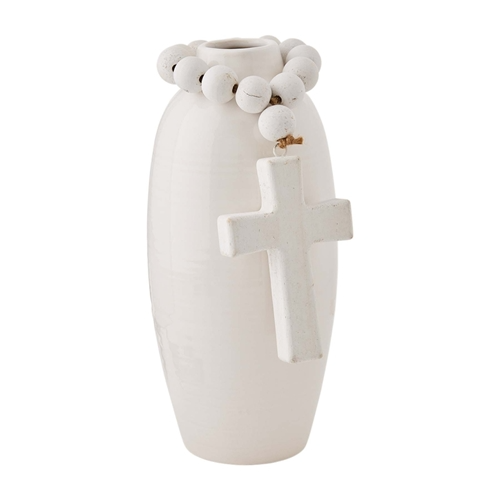 Beaded Stoneware Vases Hearts