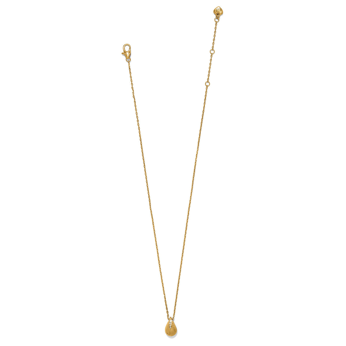 Gold plated Nile Mini Pendant necklace featuring fine quality crystals on a lobster claw closure chain.