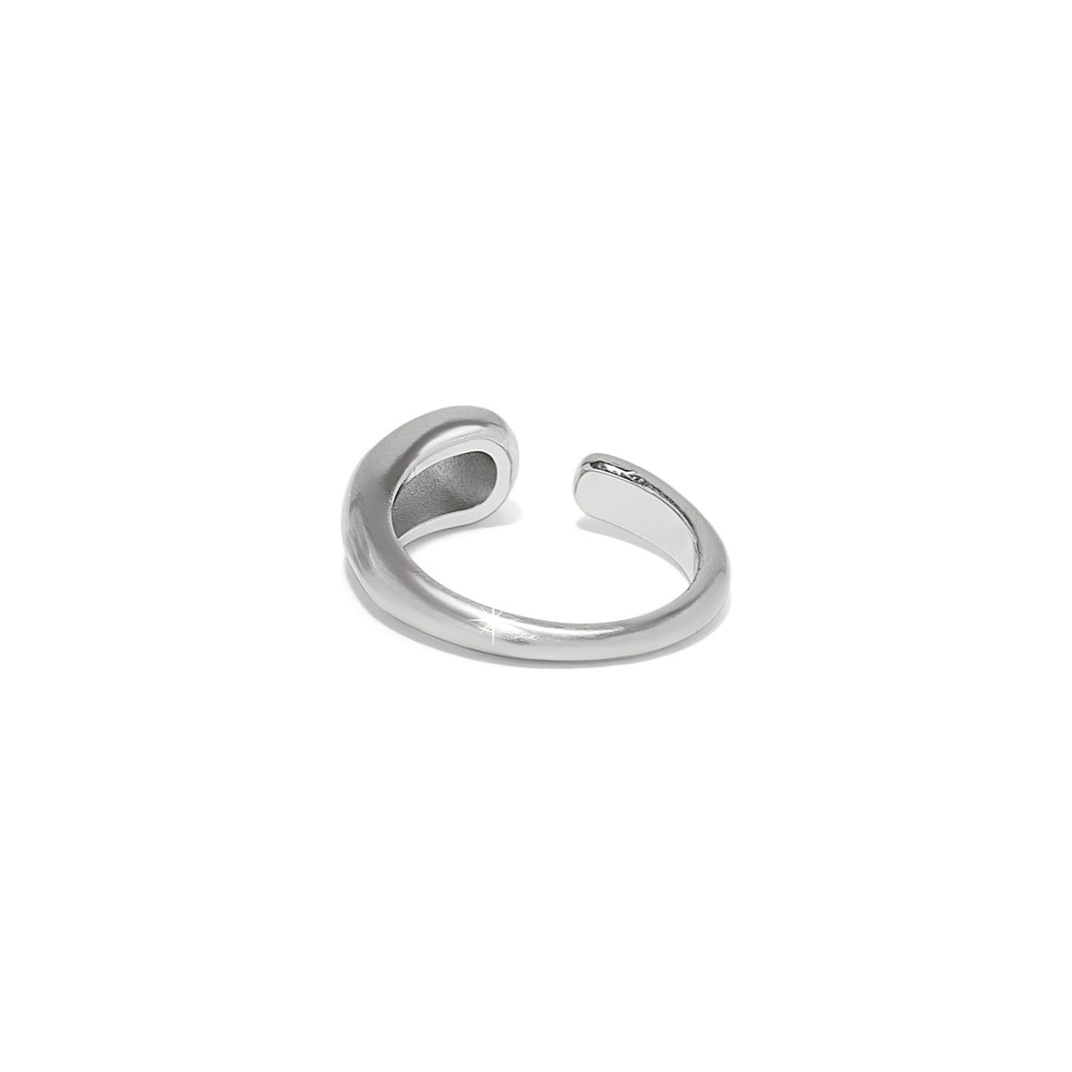 Silver plated ring with fine quality crystals in a simple band setting