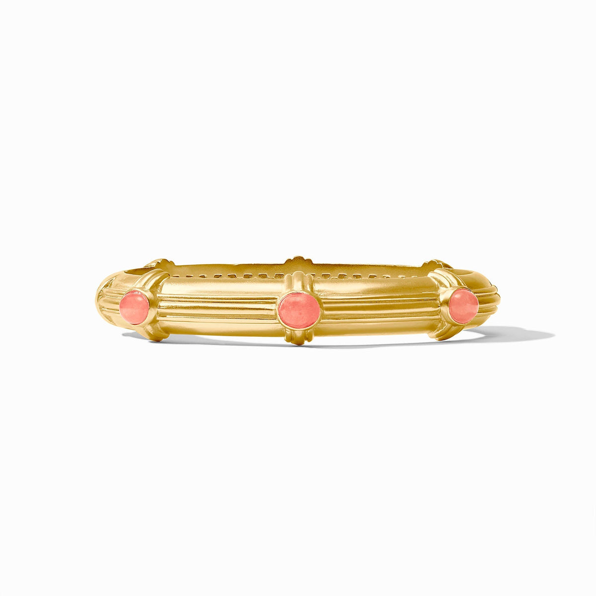 Portofino Stone Hinge Bangle in jade with a spring hinge closure