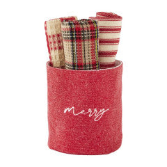 Tartan Towel Bucket