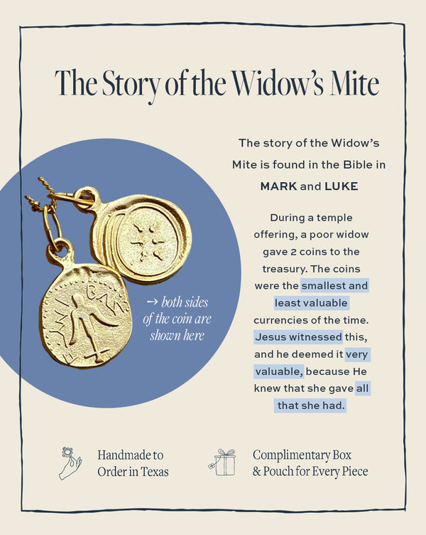Gold toggle bracelet featuring a Widow's Mite charm with an open Bible silhouette.