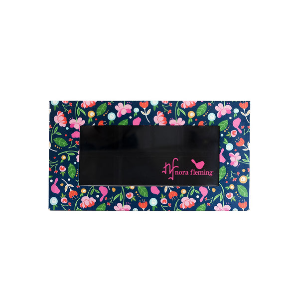 Acrylic keepsake box with magnetic closure featuring Nora Fleming floral pattern in pink tones