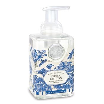 Spring Foaming Soap bottle with a pump dispenser in light blue packaging.