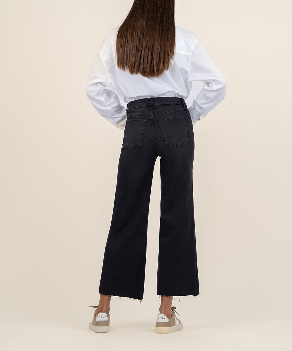 Meg High Rise Fab Ab Wide Leg Raw Hem