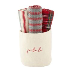 Tartan Towel Bucket
