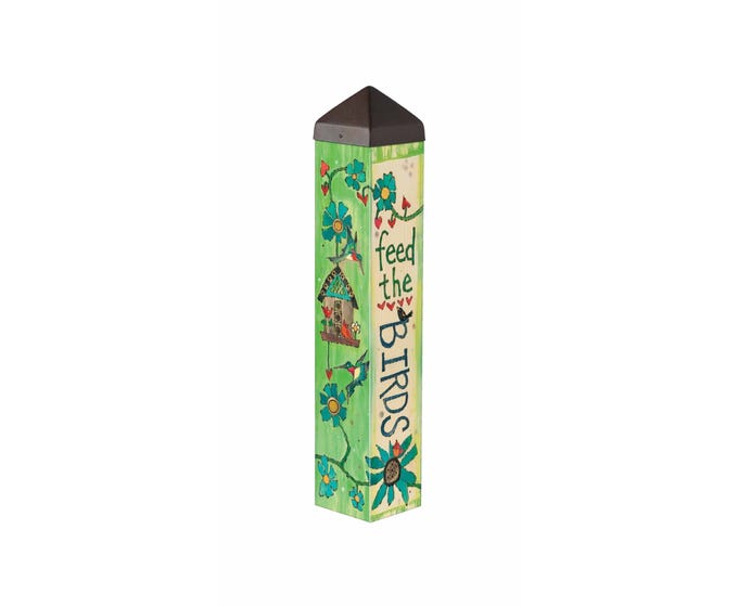 Twenty-inch art pole with a four by four inch square cross-section.