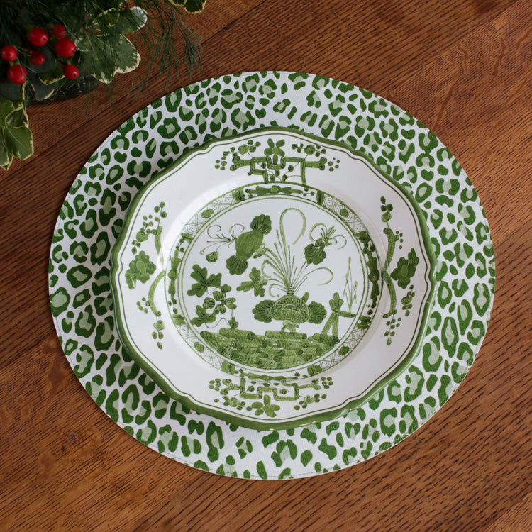 White VIDA Faenza melamine salad plate with a subtle textured rim pattern.