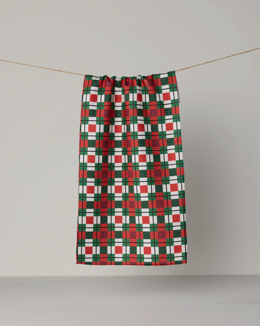 Mini Towels Ribbon Plaid