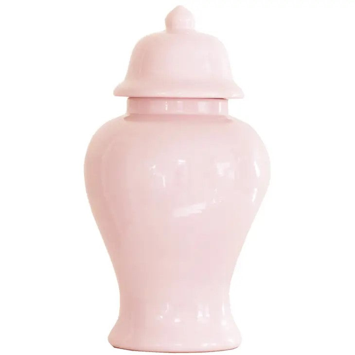 Hand-painted ginger ceramic jar with textured surface