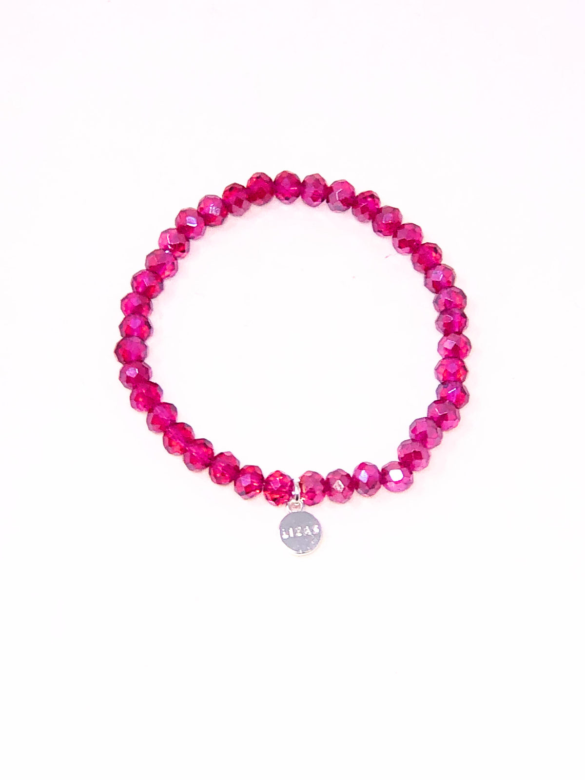 Stretchy bracelet with faceted glass beads in Nashville colors