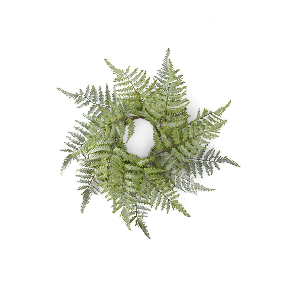23 Inch Real Touch Ostrich Fern Candle Ring/Wreath