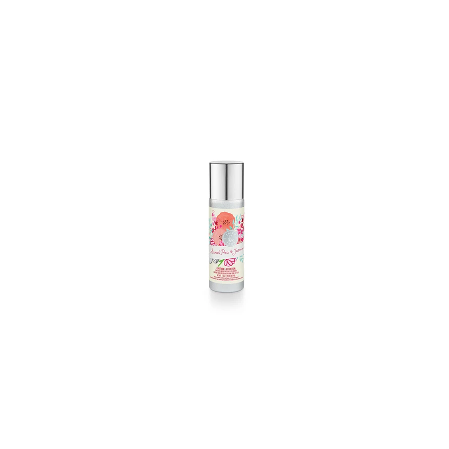 Tried & True Sweet Pea & Jasmine room spray bottle with floral label