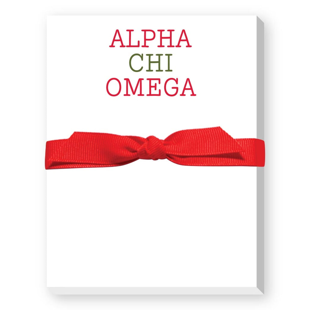 Sorority Colors Greek Mini Notepad featuring a small rectangular shape with sorority-themed design details.
