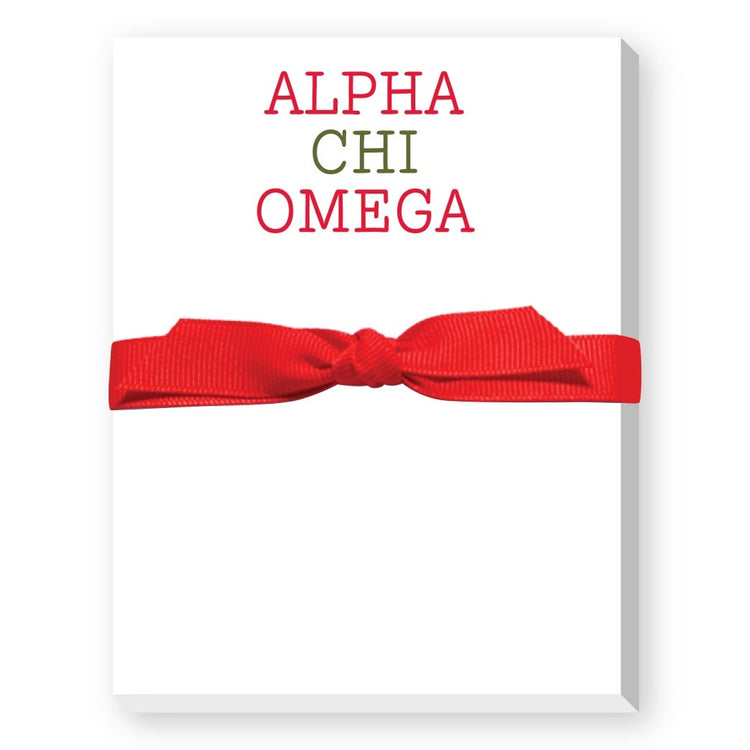 Sorority Colors Greek Mini Notepad featuring a small rectangular shape with sorority-themed design details.