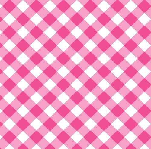 Roll of gingham check gift wrap sheets on opaque paper in vibrant colors
