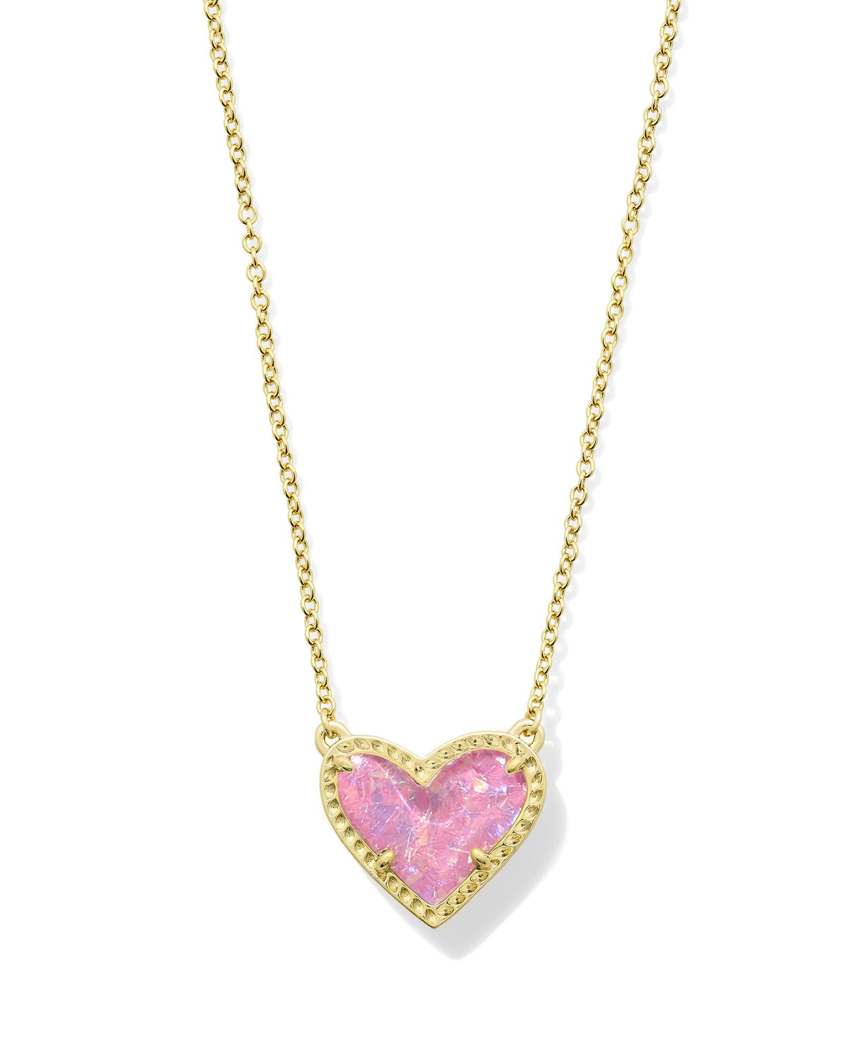 Ari Heart Short Pendant Necklace featuring an asymmetrical heart-shaped pendant on a silver chain with lobster clasp.