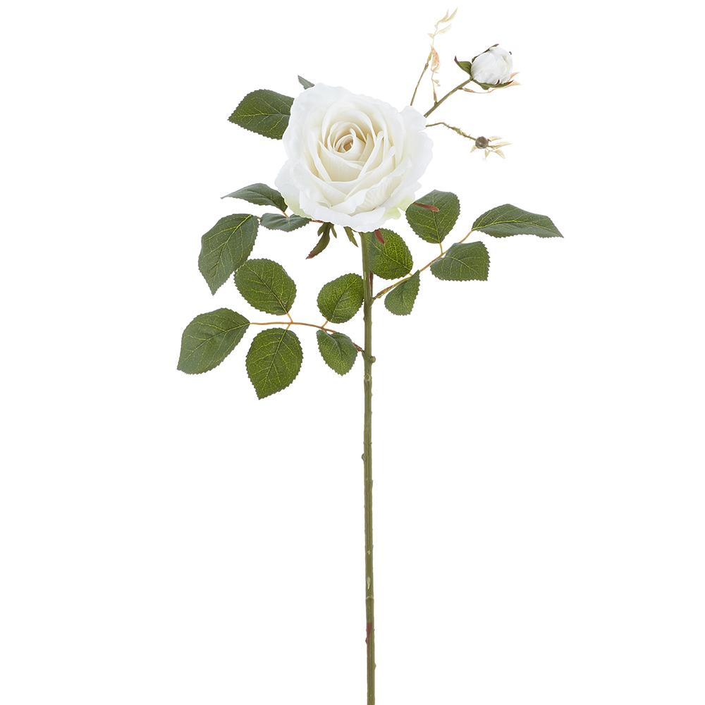 30.5-inch white rose spray with a natural branch silhouette