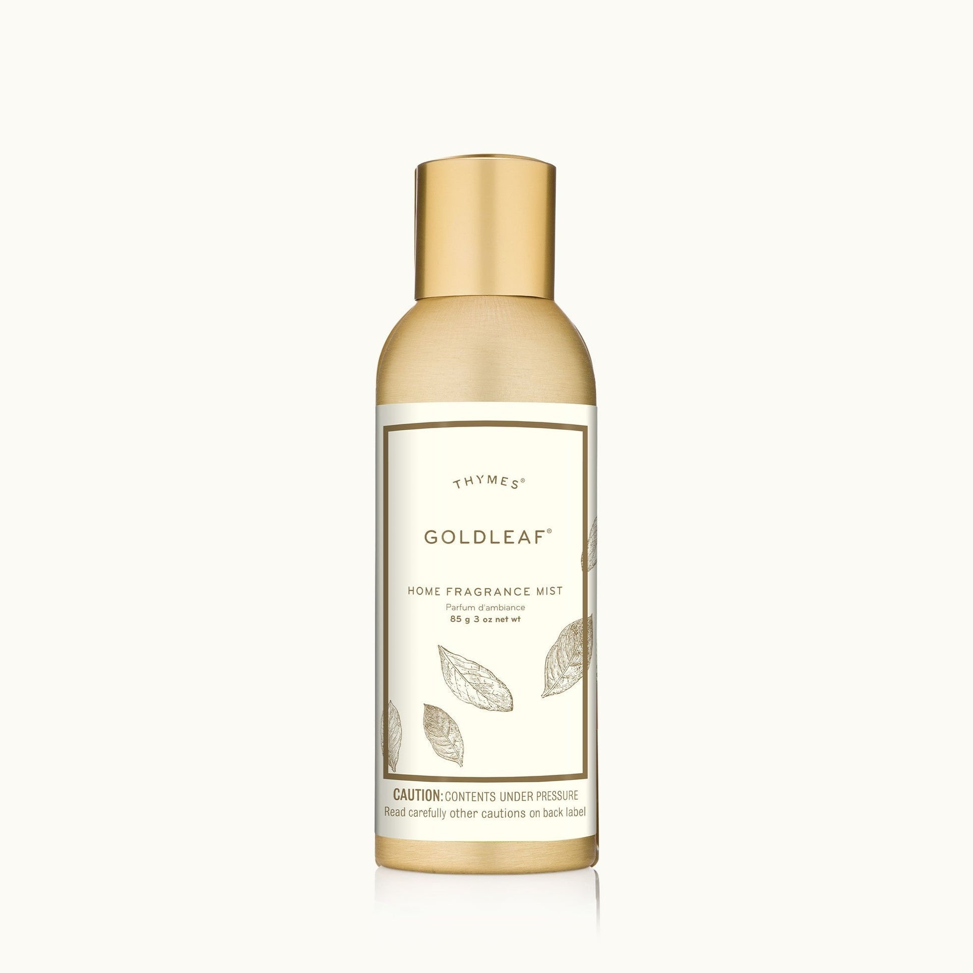 Goldleaf Home Fragrance Mist bottle with gold cap