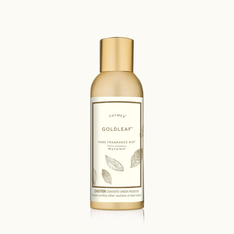 Goldleaf Home Fragrance Mist bottle with gold cap