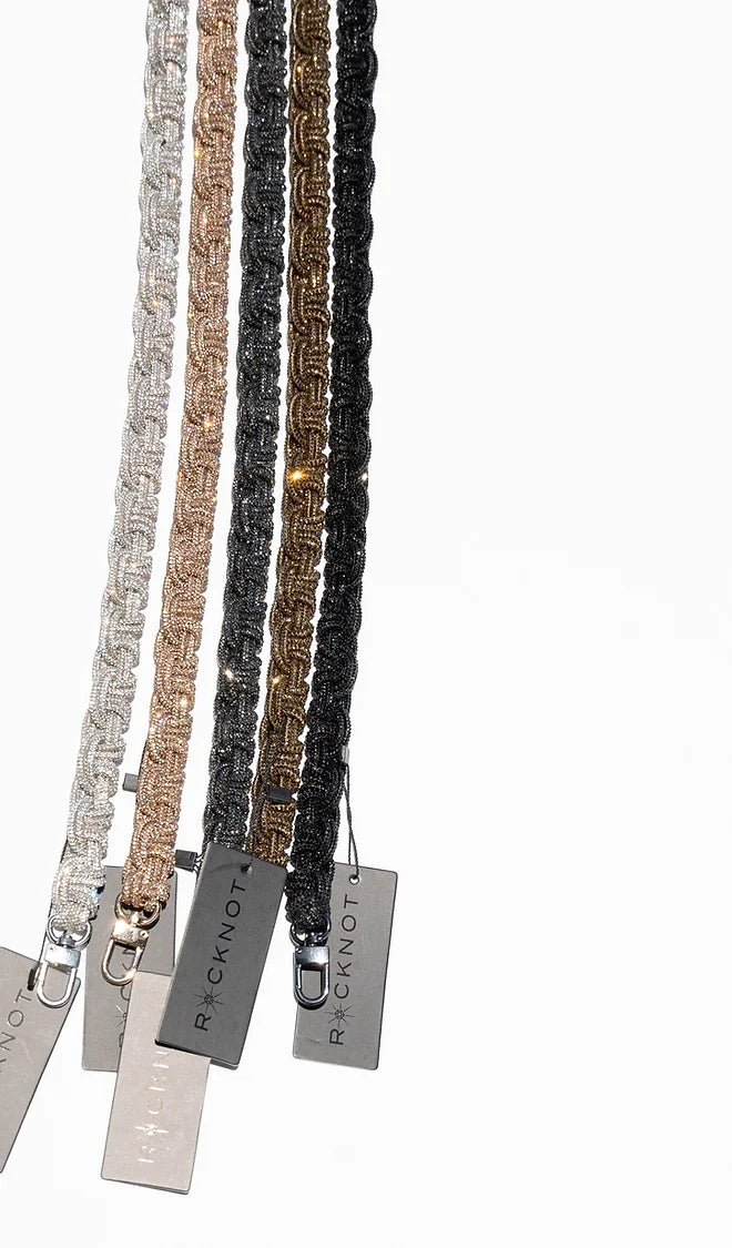 Petite Crown Strap: a 1-inch wide electroplated high gloss strap with swivel clasps.