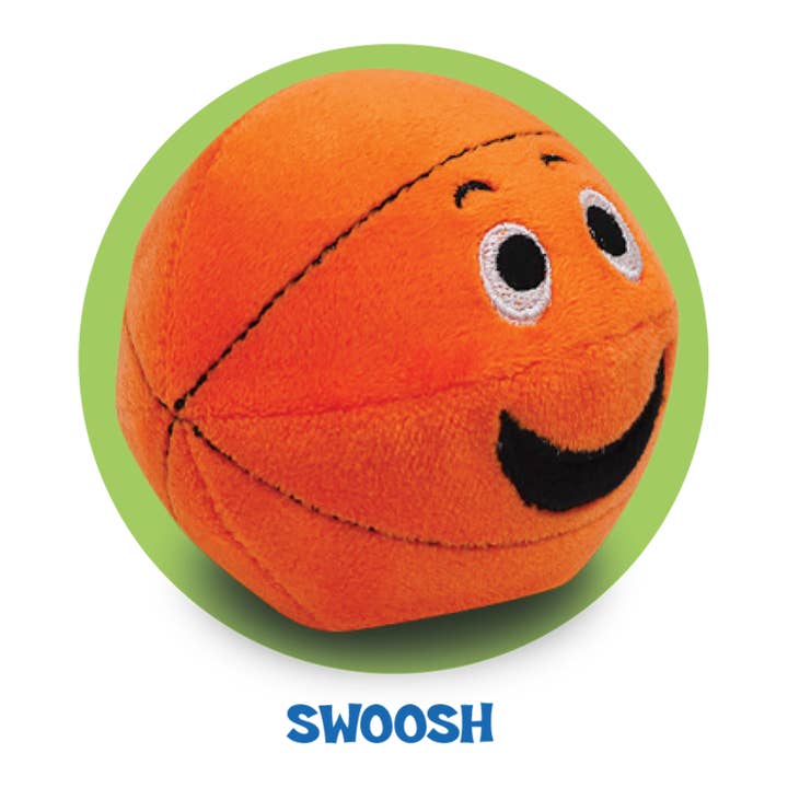 PBJ's Plush Toy in Sports Series featuring a soft fabric figure with gel bead ball accents.
