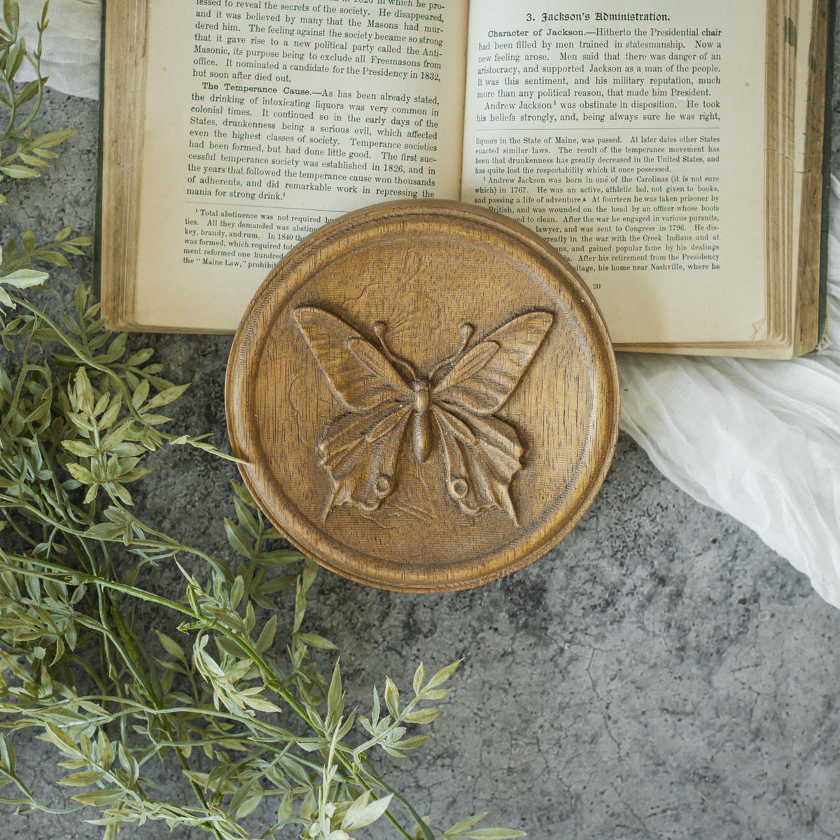 Wood wall plaque with a simple rectangular shape in natural wood finish.