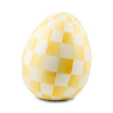 Large resin decorative egg sculpture measuring 18 inches tall with a natural stone-like texture.