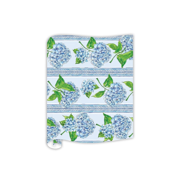 Continuous roll table runner with a natural paper texture.