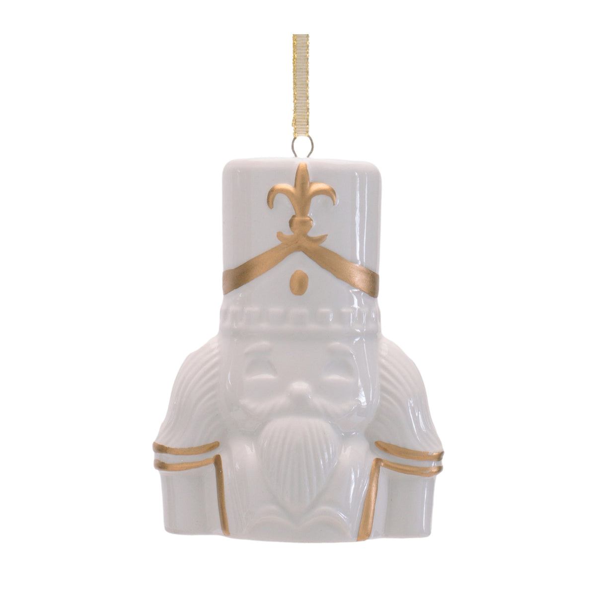 3.5-inch Dolomite nutcracker ornament with classic soldier silhouette in festive colors.