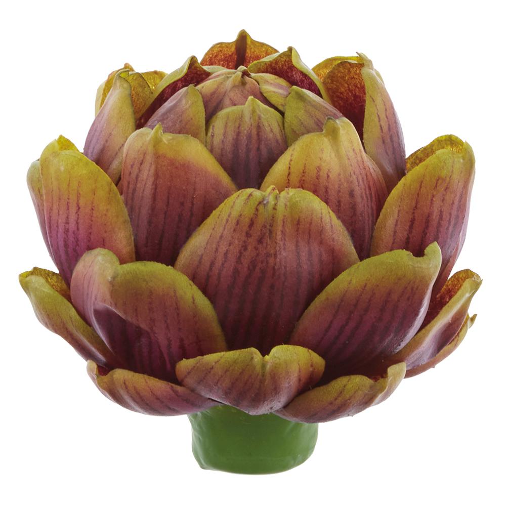 4.5-inch square artichoke-shaped foam cushion with fabric upholstery in a neutral tone.