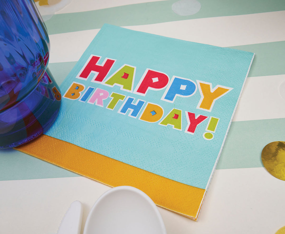 Cocktail Napkin Bright Birthday
