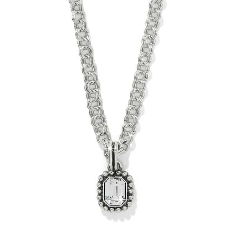 Silver plated adjustable necklace with fine quality crystals on a lobster claw closure