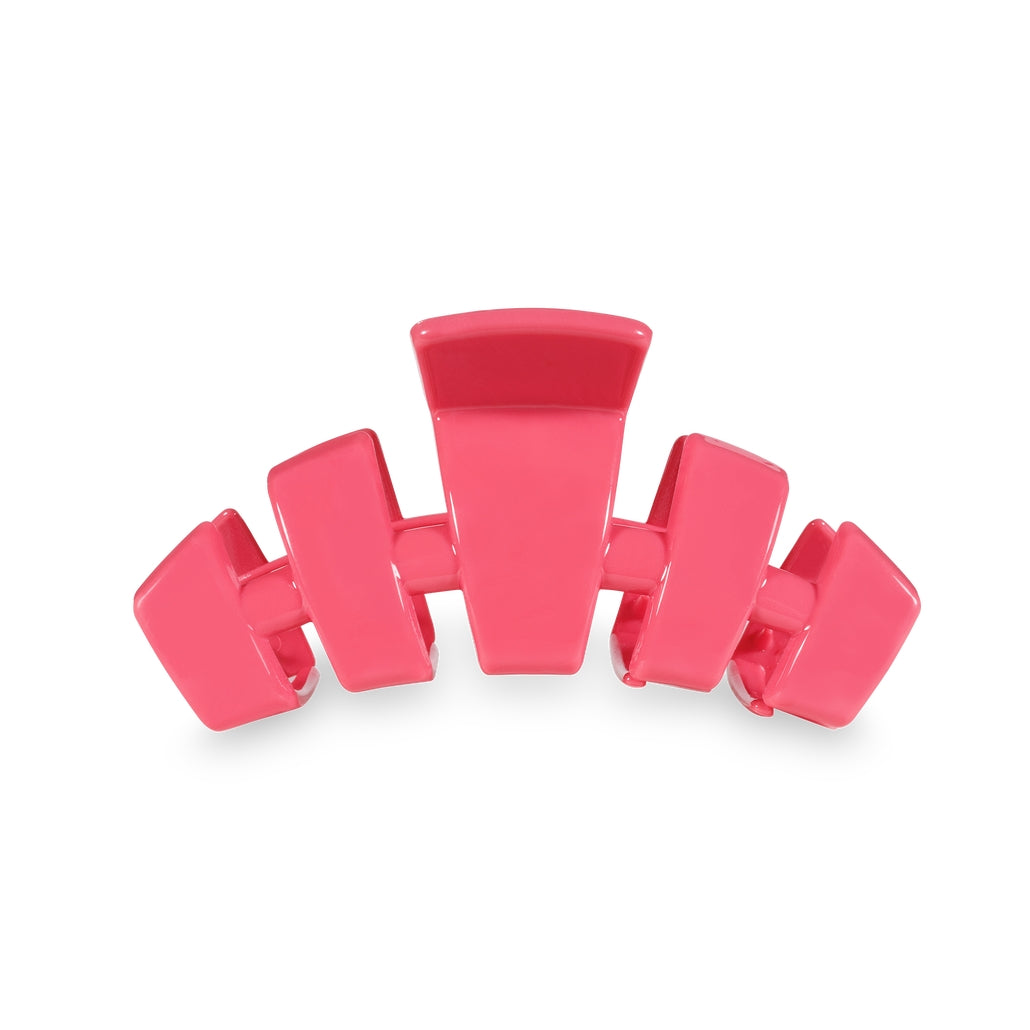 Medium-sized classic hair clip in neutral tone with a rectangular shape.