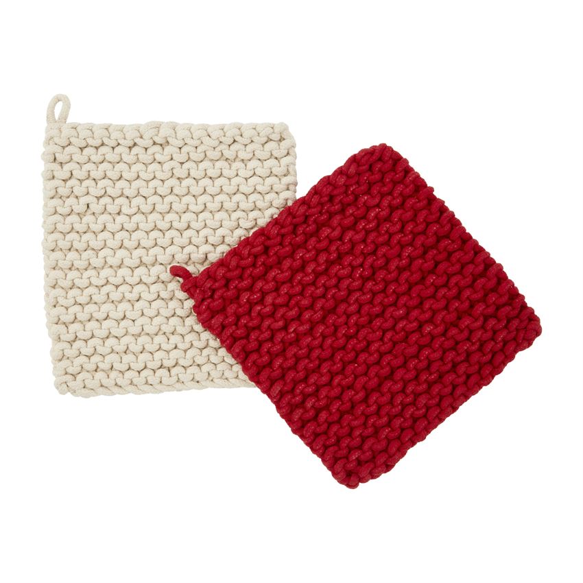 CHRISTMAS CROCHET POT HOLDER SET