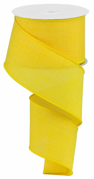Roll of royal blue polyester burlap ribbon with a textured woven pattern.
