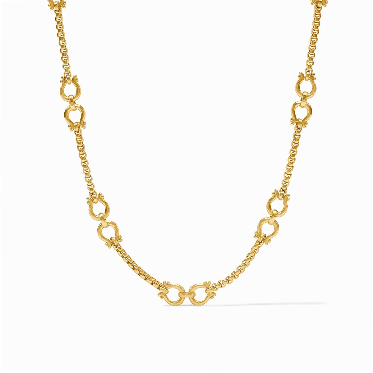 Gold plated Saratoga Demi Link necklace with adjustable chain length