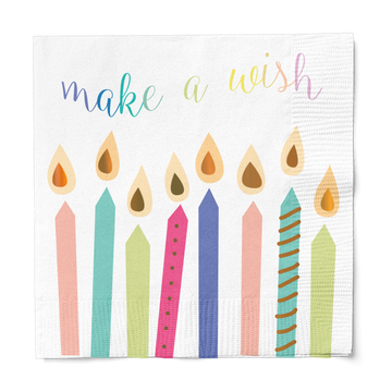 Lunch Napkin Birthday Candles