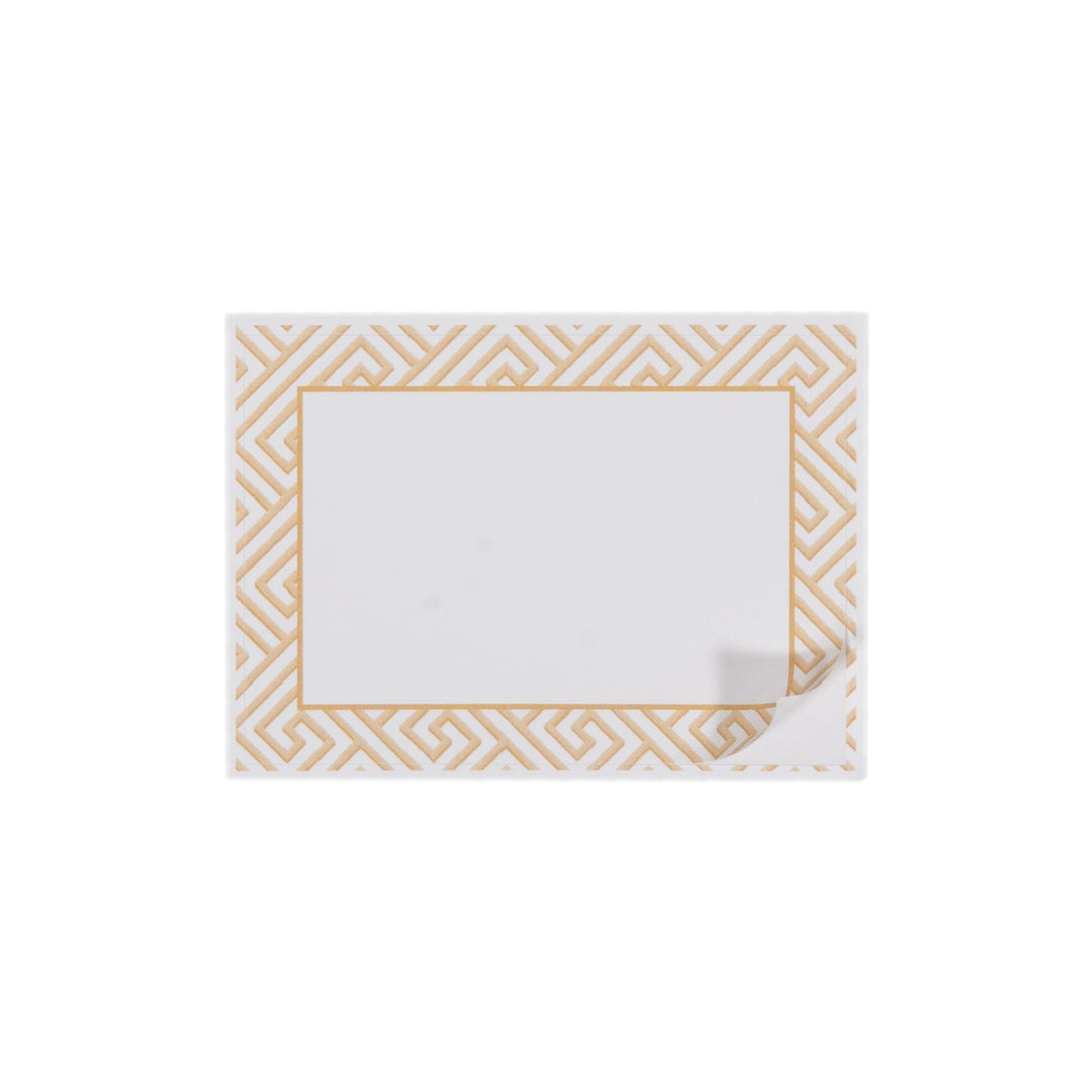 Gold Fretwork Adhesive Label