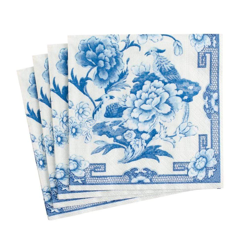 Packaged cocktail napkins with triple-ply tissue material.