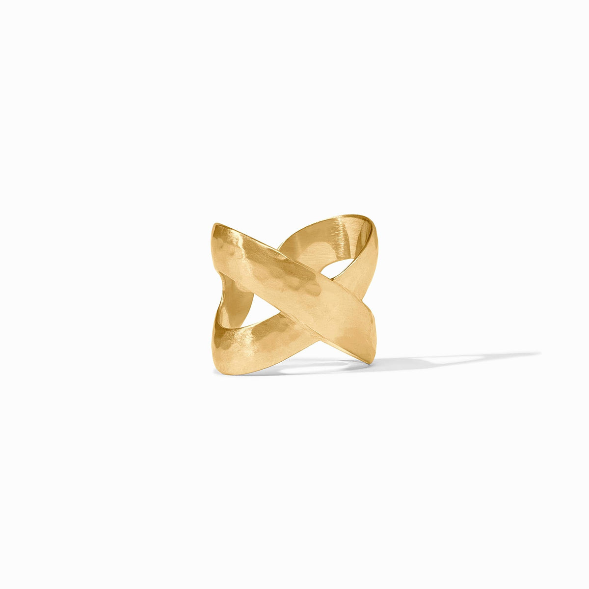 Adjustable Catalina X ring in gold with a polished finish.