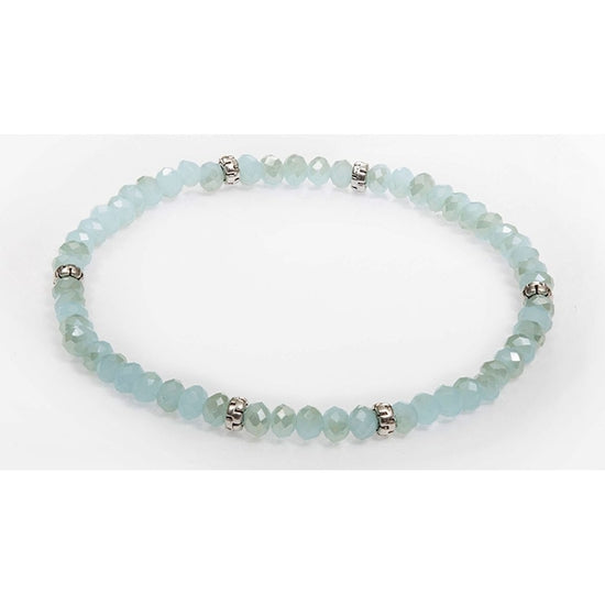 Silver accent mini crystal bracelet with stacked versatile design