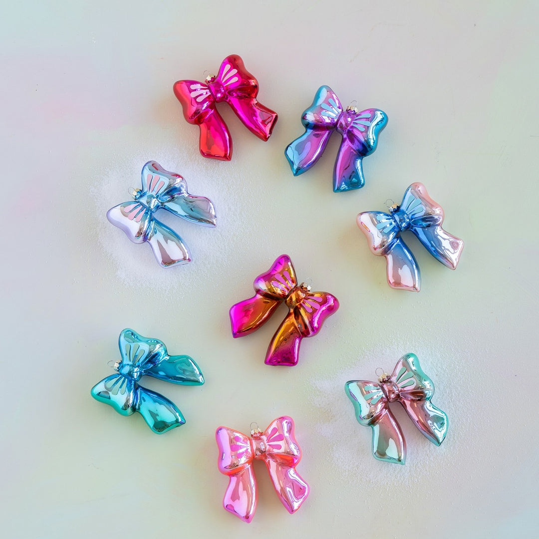 Glitterville Ombre GlowBow Ornament SOLD INDIVIDUALLY