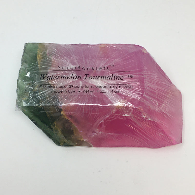 Handmade stone-shaped glycerine soap infused with natural botanicals like aloe and lavender.