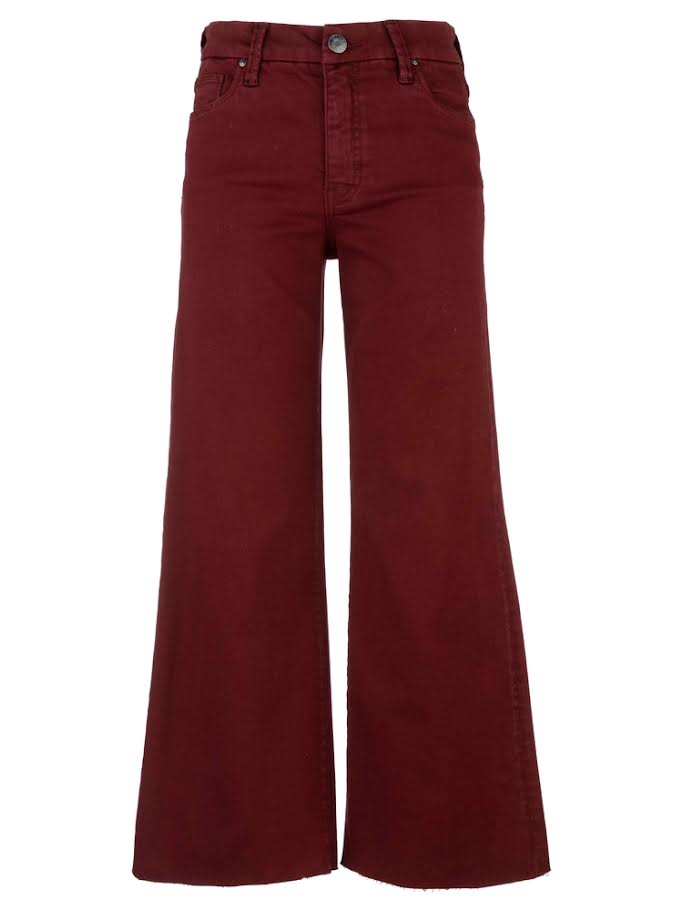 Meg High Rise Fab Ab Wide Leg Raw Hem