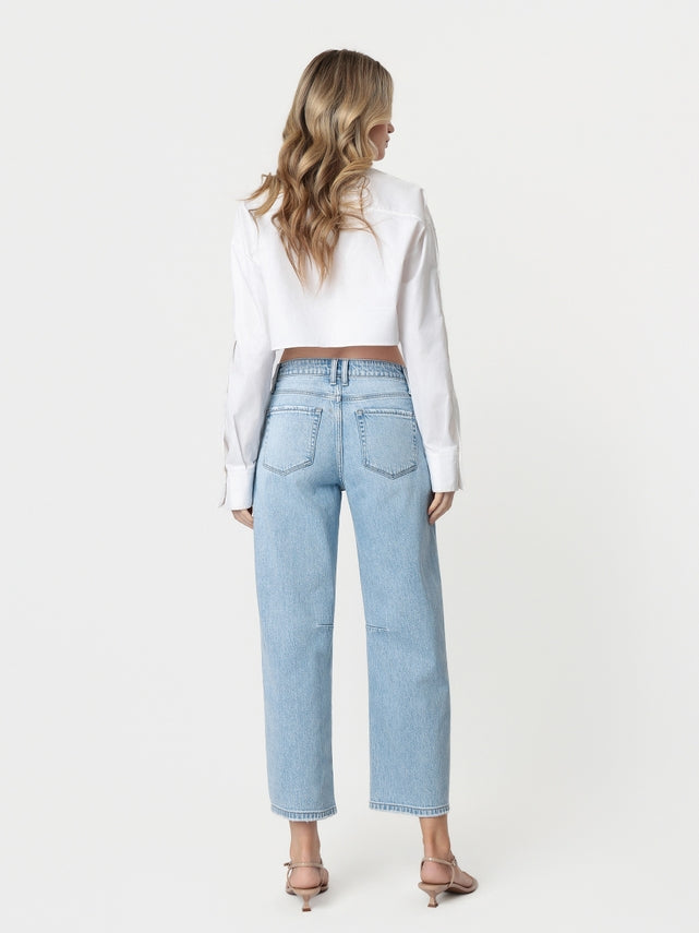 Kate High Rise Light Wash Wide Barrel Jeans