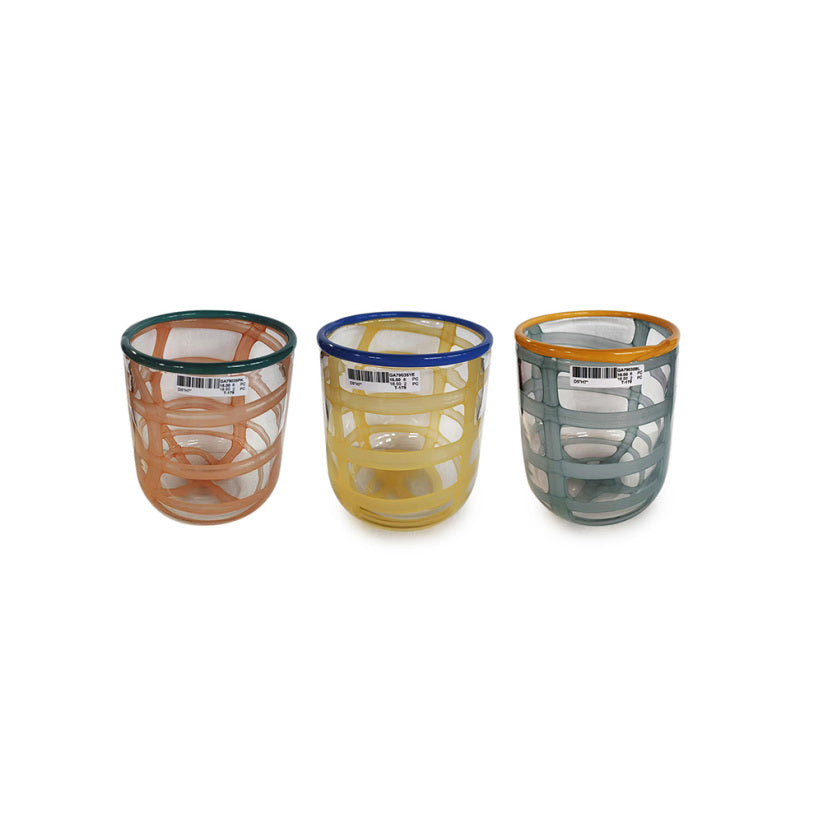 Six-inch clear glass vase with a cylindrical shape.