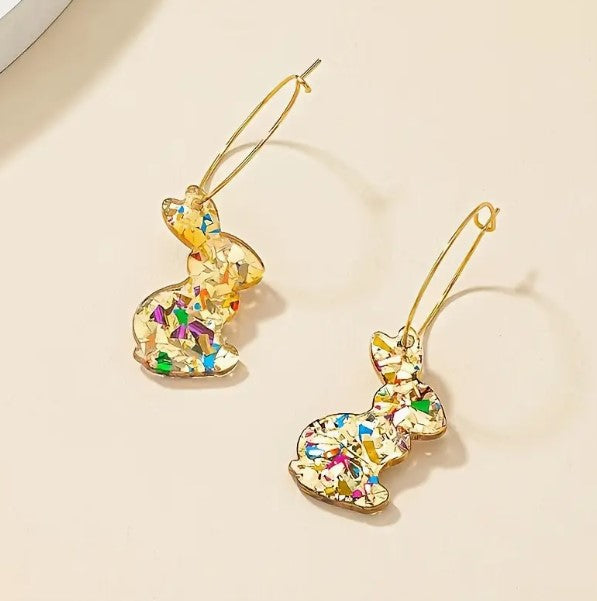 Colorful Rabbit Dangle Earrings