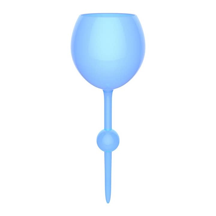 Ocean blue Original Beach Glass with a smooth rim, holding over 12 oz.